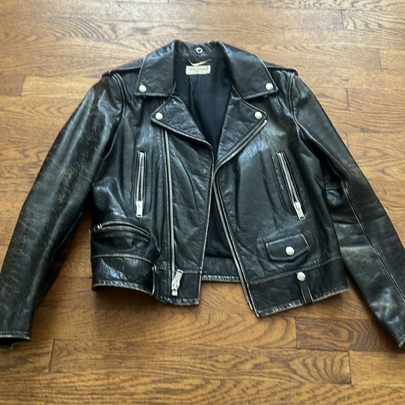 YSL leather biker jacket - Picture 4 of 13